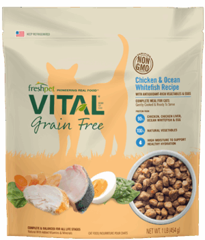 Vital Grain Free Chicken & Ocean Whitefish Recipe for Cats - Meals