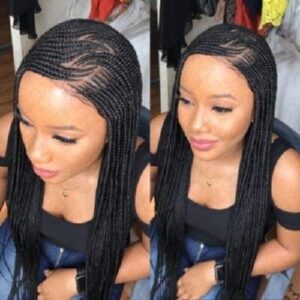braided wig lace front braided wig zig zag