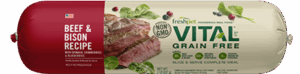 Vital Grain Free Beef & Bison Recipe for Dogs - Roll