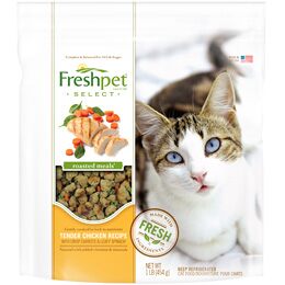 Freshpet Select Roasted Refrigerated Meals for Cats, Chicken with Carrots and Spinach Recipe
