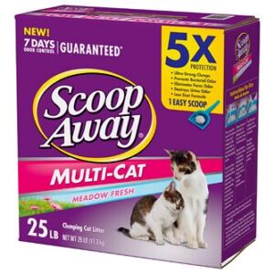 Fresh Step Clean Paws Multi-Cat Scented Clumping Cat Litter with the Power of Febreze, Scented